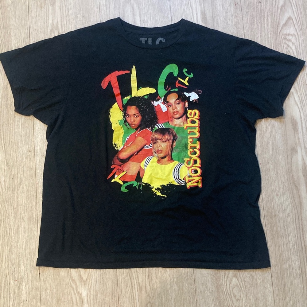 TLC Black Graphic Tee with Red Yellow Green Print - Kids